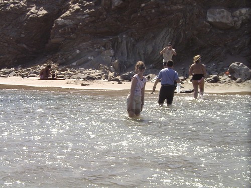 Waten zur Insel Prassonissi